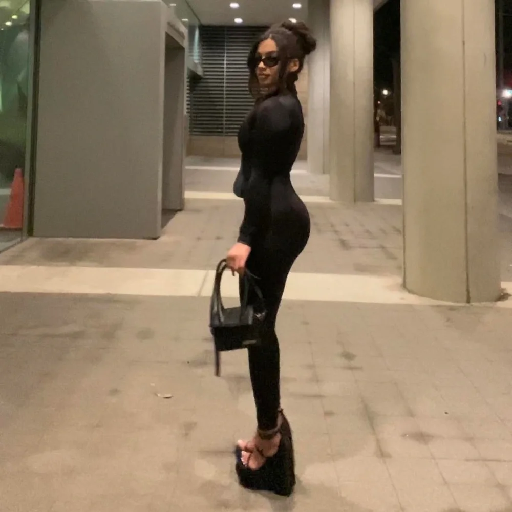 SKIMS allinone shine mock neck jumpsuit onesie - Picture 2 of 8